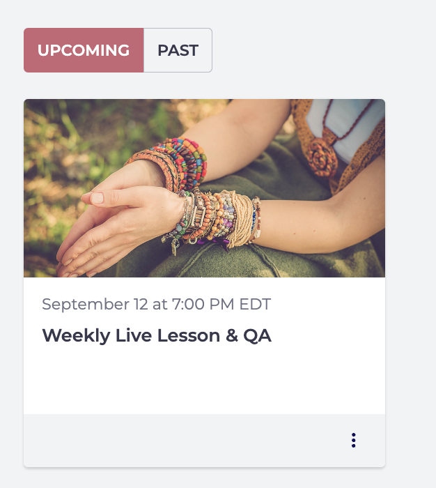 weekly live lesson